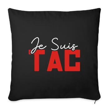 Je Suis TAC , TIC Et TAC , Duo Drole - Housse de coussin décorative 45 x 45 cm - noir - Devant