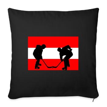 L’Autriche, mon pays, mon drapeau ! - Housse de coussin décorative 45 x 45 cm - noir - Devant