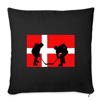 Denmark, my country, my flag! - Sofa pillowcase 17,3'' x 17,3'' (45 x 45 cm) - black - Front