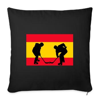 Drapeau de l’Espagne - Housse de coussin décorative 45 x 45 cm - noir - Devant