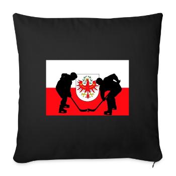 Drapeau du Tyrol du Sud - Housse de coussin décorative 45 x 45 cm - noir - Devant