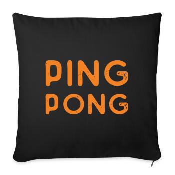 Ping Pong Master Saying Gift Sports Table Tennis - Sofa pillowcase 17,3'' x 17,3'' (45 x 45 cm) - black - Front