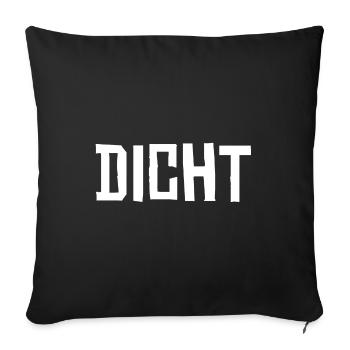 Hacke Dicht - Sofakissenbezug 45 x 45 cm - Schwarz - Vorne