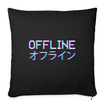 Vaporwave Aesthetic Offline - Housse de coussin décorative 45 x 45 cm - noir - Devant