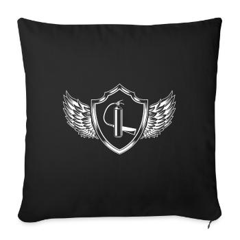 Extincteur Armoiries des pompiers - Housse de coussin décorative 45 x 45 cm - noir - Devant