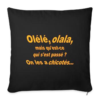 Olélé Olala - Housse de coussin décorative 45 x 45 cm - noir - Devant