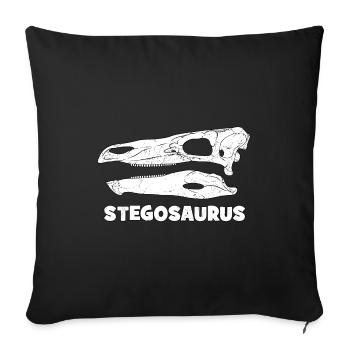 Stegosaurus Fossil Skull - Sofa pillowcase 17,3'' x 17,3'' (45 x 45 cm) - black - Front