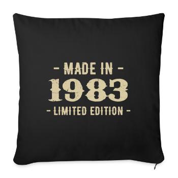 Vintage 1983 Édition Limitée Cadeau 1983 - Housse de coussin décorative 45 x 45 cm - noir - Devant