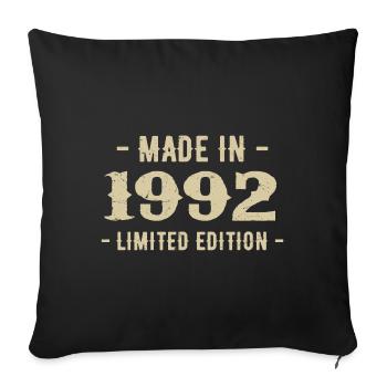 Vintage 1992 Édition Limitée Cadeau 1992 - Housse de coussin décorative 45 x 45 cm - noir - Devant