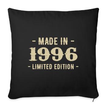 Jahrgang 1996 Geschenk in limitierter Auflage 1996 - Sofakissenbezug 45 x 45 cm - Schwarz - Vorne
