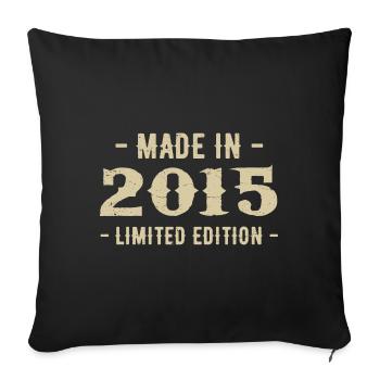 Vintage 2015 Édition Limitée Cadeau 2015 - Housse de coussin décorative 45 x 45 cm - noir - Devant