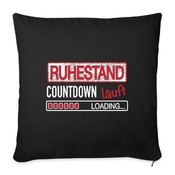 Ruhestand Rente Countdown - Sofakissenbezug 45 x 45 cm - Schwarz - Vorne