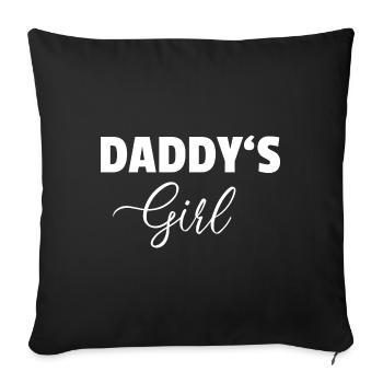 Daddy's Girl - cadeau fille à sa belle-fille - Housse de coussin décorative 45 x 45 cm - noir - Devant