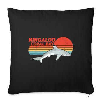 Blacktip Reef Shark - Sofa pillowcase 17,3'' x 17,3'' (45 x 45 cm) - black - Front