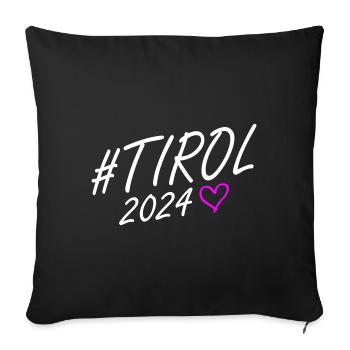 Tyrol 2024 Heart Journey - Sofa pillowcase 17,3'' x 17,3'' (45 x 45 cm) - black - Front