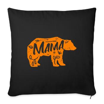 Mama Ourse - Housse de coussin décorative 45 x 45 cm - noir - Devant