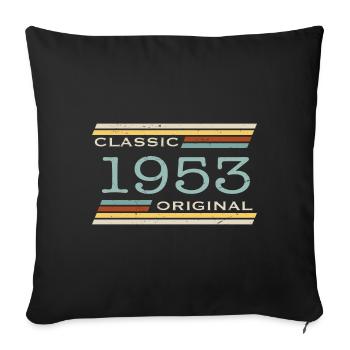 Vintage 1953, Classic, Original - Sofa pillowcase 17,3'' x 17,3'' (45 x 45 cm) - black - Front