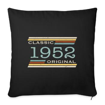 Vintage 1952, Classic, Original - Sofa pillowcase 17,3'' x 17,3'' (45 x 45 cm) - black - Front