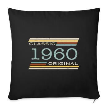 Vintage 1960, Classic, Original - Sofa pillowcase 17,3'' x 17,3'' (45 x 45 cm) - black - Front