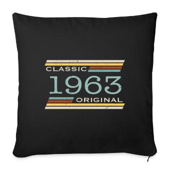 Vintage 1963, Classic, Original - Sofa pillowcase 17,3'' x 17,3'' (45 x 45 cm) - black - Front