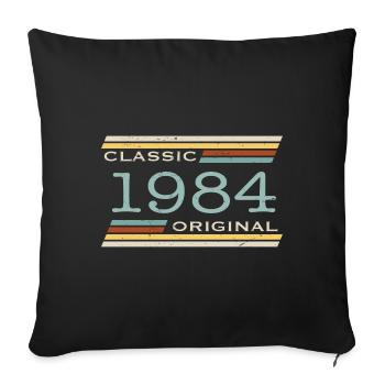 Vintage 1984, Classic, Original - Sofa pillowcase 17,3'' x 17,3'' (45 x 45 cm) - black - Front
