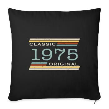 Vintage 1975, Classique, Original(e) - Housse de coussin décorative 45 x 45 cm - noir - Devant