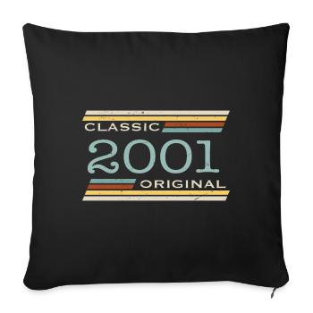 Vintage 2001, Classic, Original - Sofa pillowcase 17,3'' x 17,3'' (45 x 45 cm) - black - Front