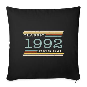 Vintage 1992, Classic, Original - Sofa pillowcase 17,3'' x 17,3'' (45 x 45 cm) - black - Front