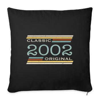Vintage 2002, Classique, Original(e) - Housse de coussin décorative 45 x 45 cm - noir - Devant