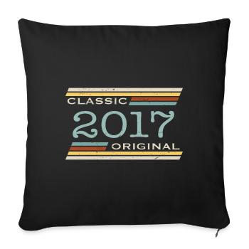 Vintage 2017, Classic, Original - Sofa pillowcase 17,3'' x 17,3'' (45 x 45 cm) - black - Front