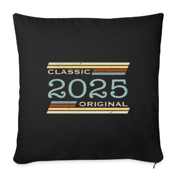 Vintage 2025, Classic, Original - Sofa pillowcase 17,3'' x 17,3'' (45 x 45 cm) - black - Front