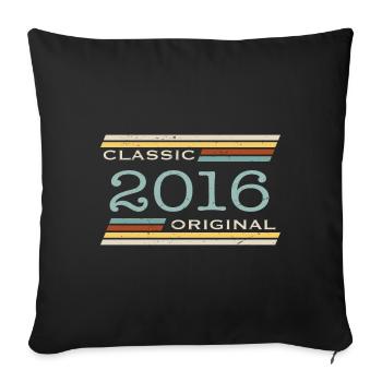 Vintage 2016, Classic, Original - Sofa pillowcase 17,3'' x 17,3'' (45 x 45 cm) - black - Front