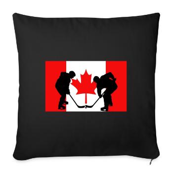 Le Canada, mon pays, mon drapeau ! - Housse de coussin décorative 45 x 45 cm - noir - Devant