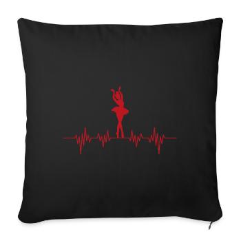 Ballet Femmes Ballerine Dansant Cadeau Dire - Housse de coussin décorative 45 x 45 cm - noir - Devant