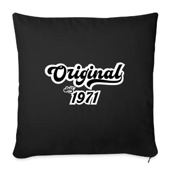 1971 Fiftieth Birthday 50 Gift - Sofa pillowcase 17,3'' x 17,3'' (45 x 45 cm) - black - Front