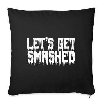 Halloween - let`s GET Smashed - Housse de coussin décorative 45 x 45 cm - noir - Devant