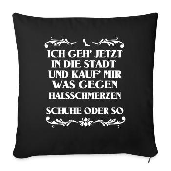 Schuhe oder so - Sofakissenbezug 45 x 45 cm - Schwarz - Vorne