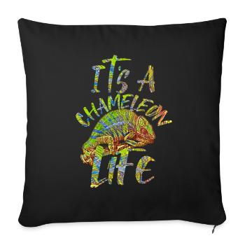 chameleon - Sofa pillowcase 17,3'' x 17,3'' (45 x 45 cm) - black - Front