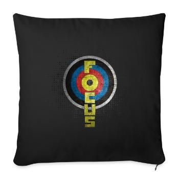 tir à l'arc - Housse de coussin décorative 45 x 45 cm - noir - Devant