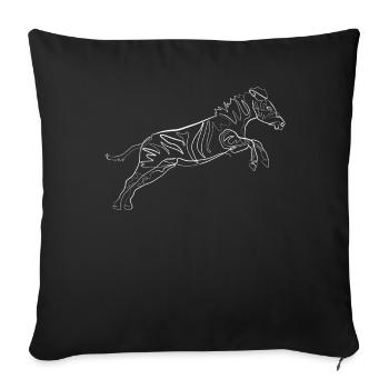 Zebra animal motif - one line drawing - Sofa pillowcase 17,3'' x 17,3'' (45 x 45 cm) - black - Front