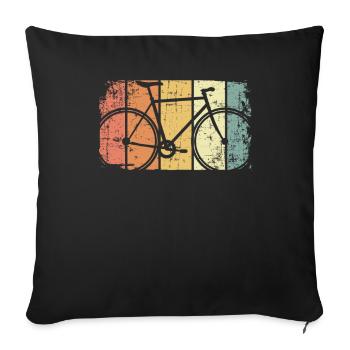 Vélo - Housse de coussin décorative 45 x 45 cm - noir - Devant