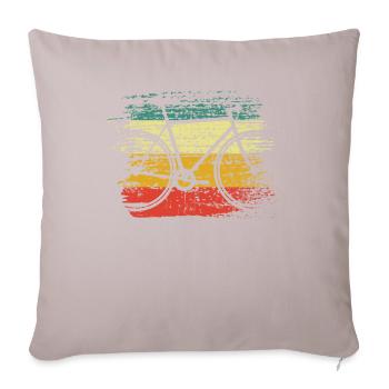 Vélo rétro - Housse de coussin décorative 45 x 45 cm - taupe clair - Devant