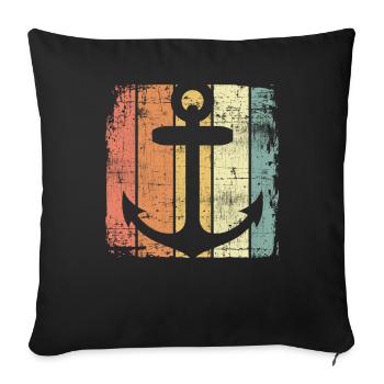 Anchor - Sofa pillowcase 17,3'' x 17,3'' (45 x 45 cm) - black - Front