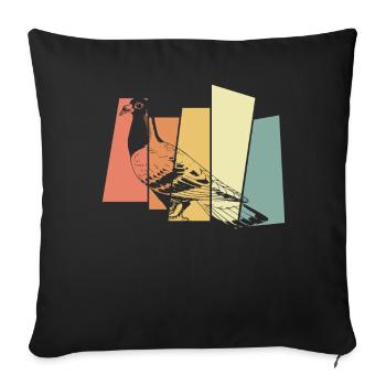 Dove - Sofa pillowcase 17,3'' x 17,3'' (45 x 45 cm) - black - Front