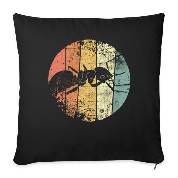 Fourmis - Housse de coussin décorative 45 x 45 cm - noir - Devant