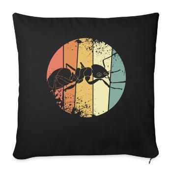 Ants Workers - Sofa pillowcase 17,3'' x 17,3'' (45 x 45 cm) - black - Front