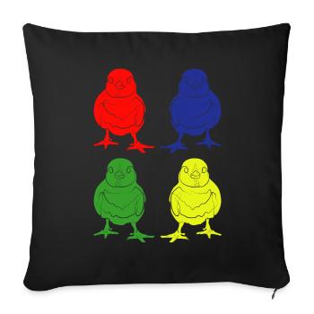 Chick - Sofa pillowcase 17,3'' x 17,3'' (45 x 45 cm) - black - Front
