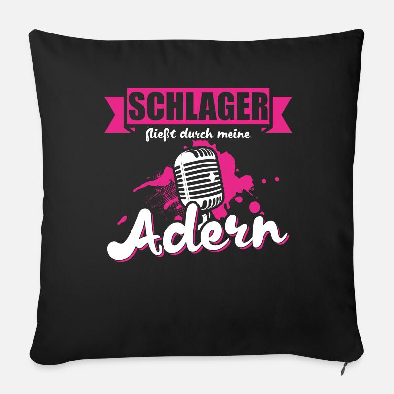 Schlager Schlagerfan - Sofakissenbezug 45 x 45 cm - Schwarz