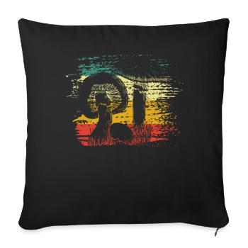 Pilz - Sofakissenbezug 45 x 45 cm - Schwarz - Vorne