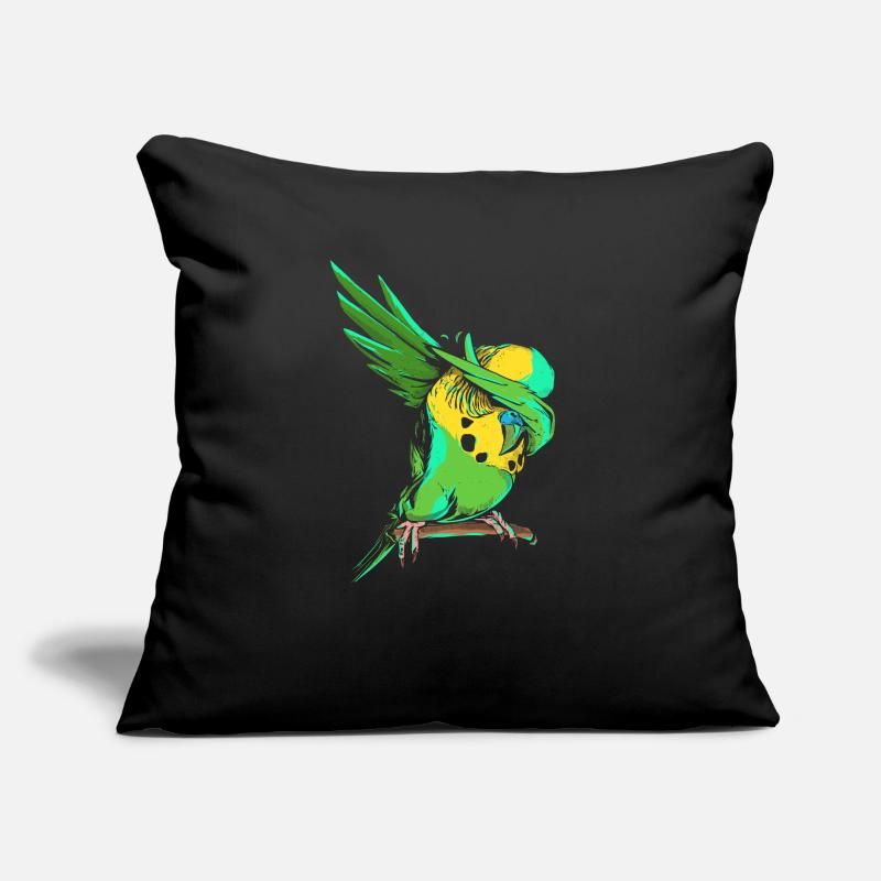 Dabbing Budgie - Cadeau de propriétaire de Dger Budgerigar drôle Housse de coussin décorative 45 x 45 cm